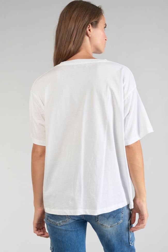 T-Shirt Moona in weiß mit Druck