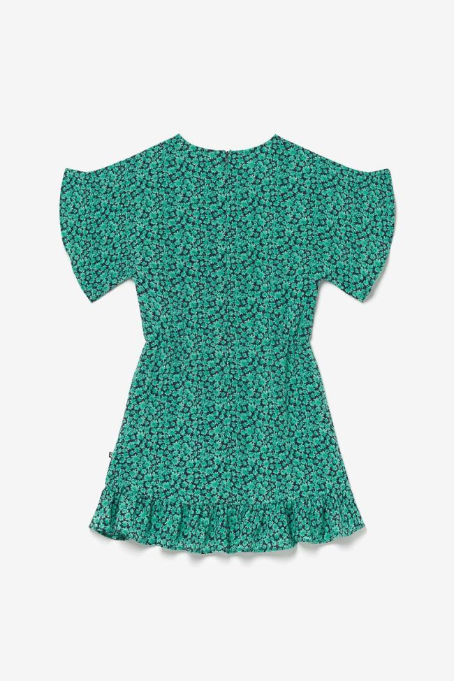 Kleid Aliyagi mit grünem Muster 