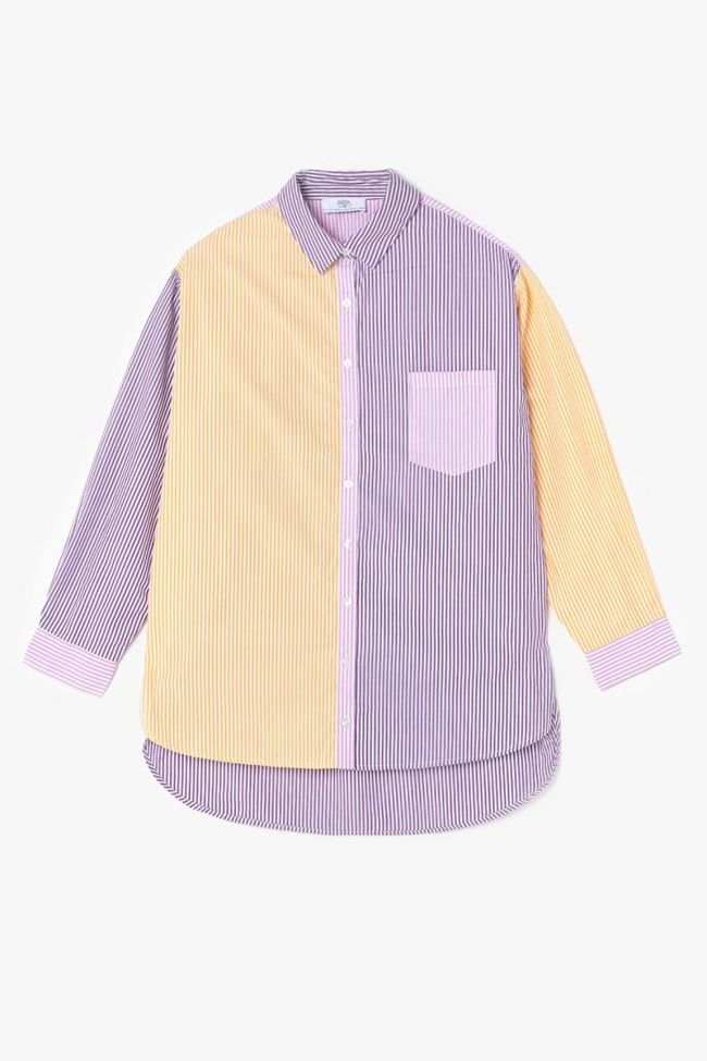 Oversize-Hemd Alizgi mit mehrfarbigen Streifen