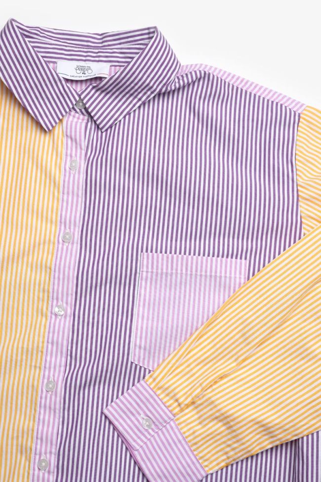 Oversize-Hemd Alizgi mit mehrfarbigen Streifen
