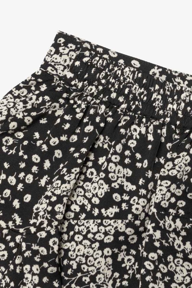Shorts-Rock Cassandgi mit schwarz-weißem Blumenmuster