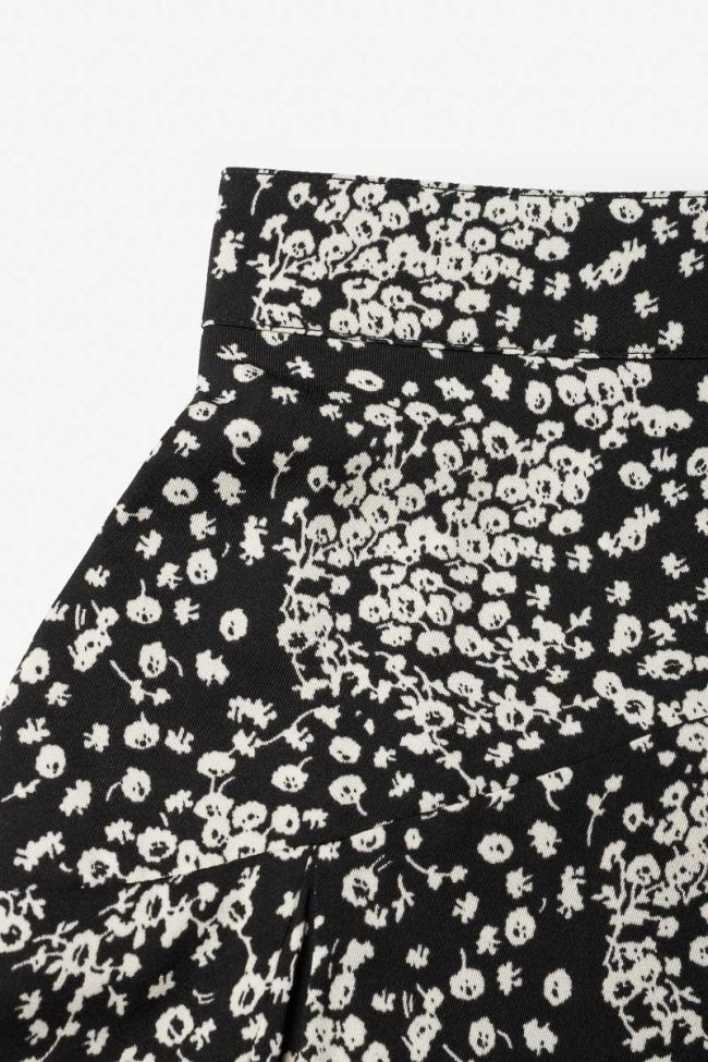 Shorts-Rock Cassandgi mit schwarz-weißem Blumenmuster