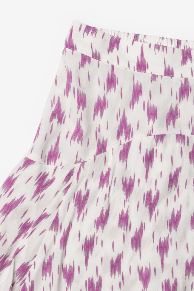 Shorts-Rock Marligi mit violettem Muster