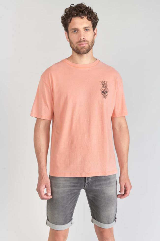 T-Shirt Holo in koralle mit Druck