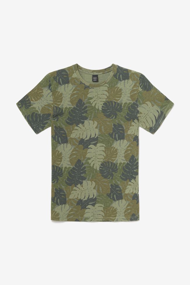 T-Shirt Jung mit Dschungelmuster in khaki