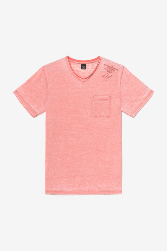 T-Shirt Mavoc in verwaschenem meliertem in rot