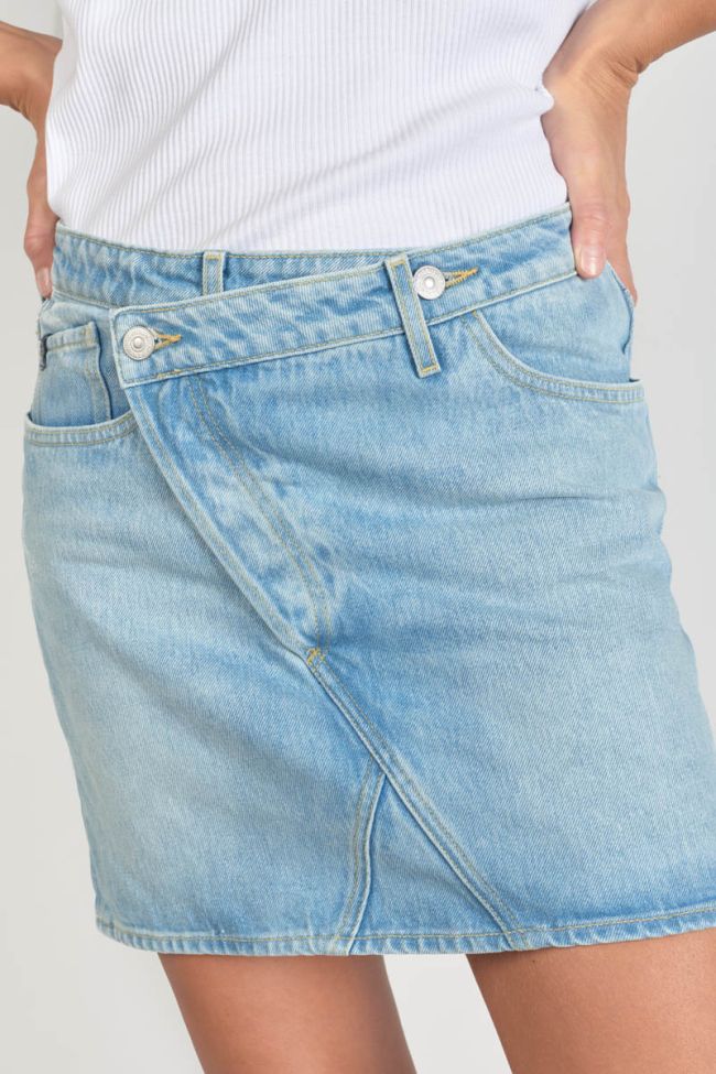 Rock Alofi aus hellblauem Jeansstoff