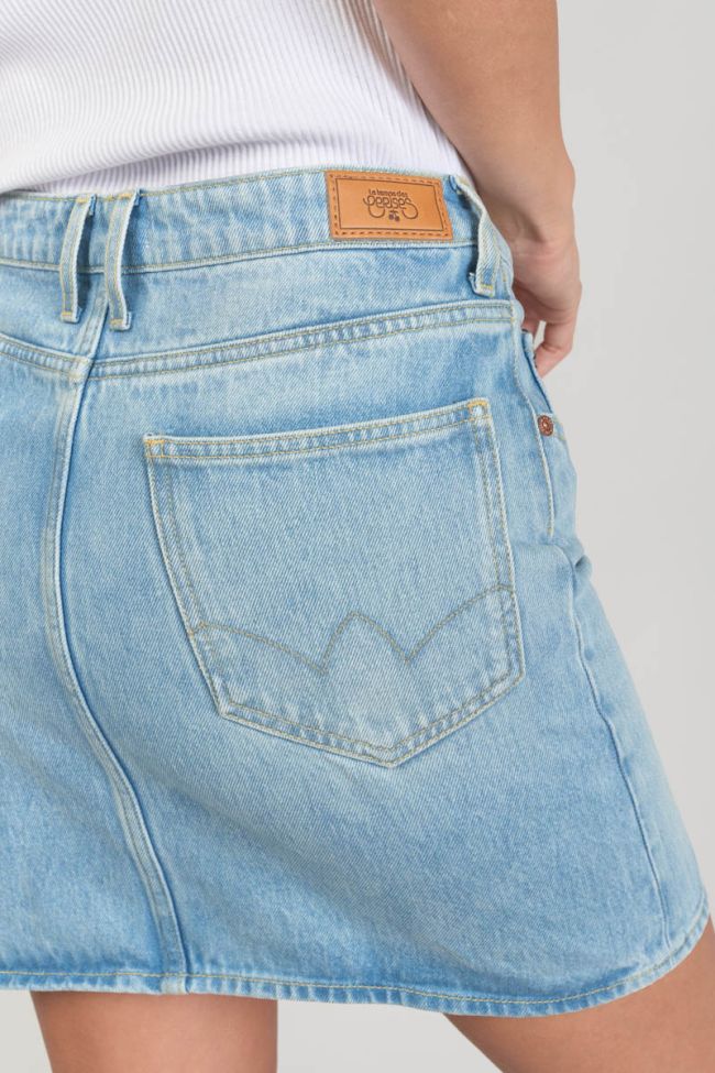 Rock Alofi aus hellblauem Jeansstoff