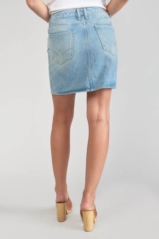 Rock Alofi aus hellblauem Jeansstoff