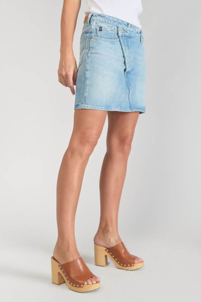 Rock Alofi aus hellblauem Jeansstoff