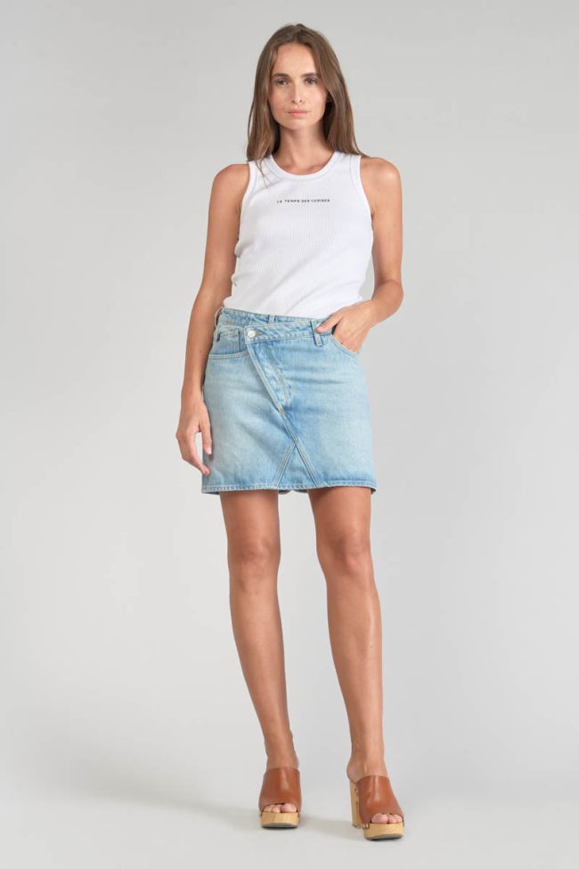 Rock Alofi aus hellblauem Jeansstoff