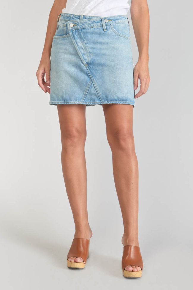 Rock Alofi aus hellblauem Jeansstoff