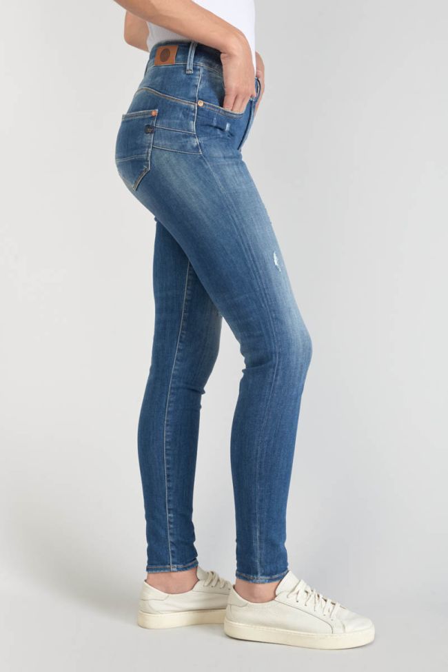 Dina pulp slim high waist jeans destroy blau Nr.2