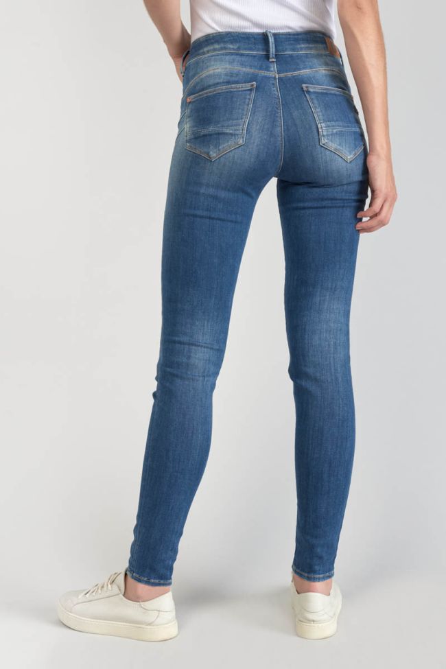 Dina pulp slim high waist jeans destroy blau Nr.2