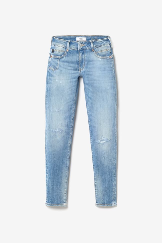 Jako pulp slim 7/8 jeans destroy blau Nr.4
