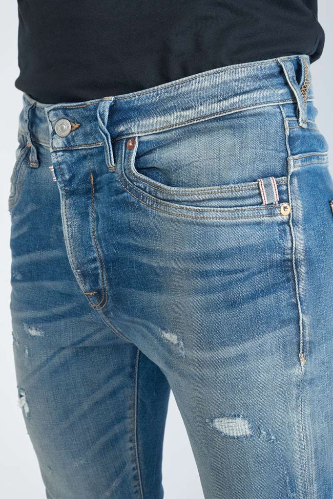 Perier 900/16 tapered 7/8 jeans destroy vintage blau Nr.4