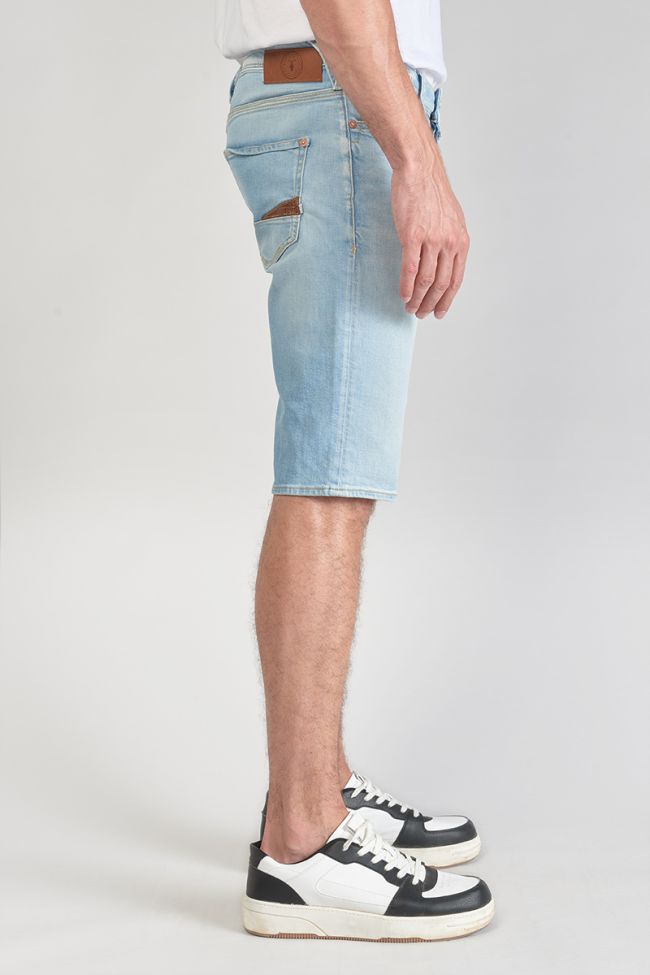 Bermudas Shorts Laredo aus hellblauem verwaschenem Jeansstoff