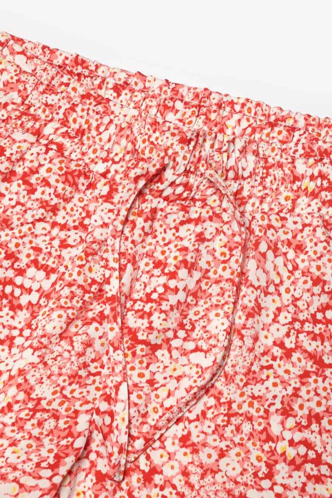 Shorts Roseigi mit rotem Blumenmuster
