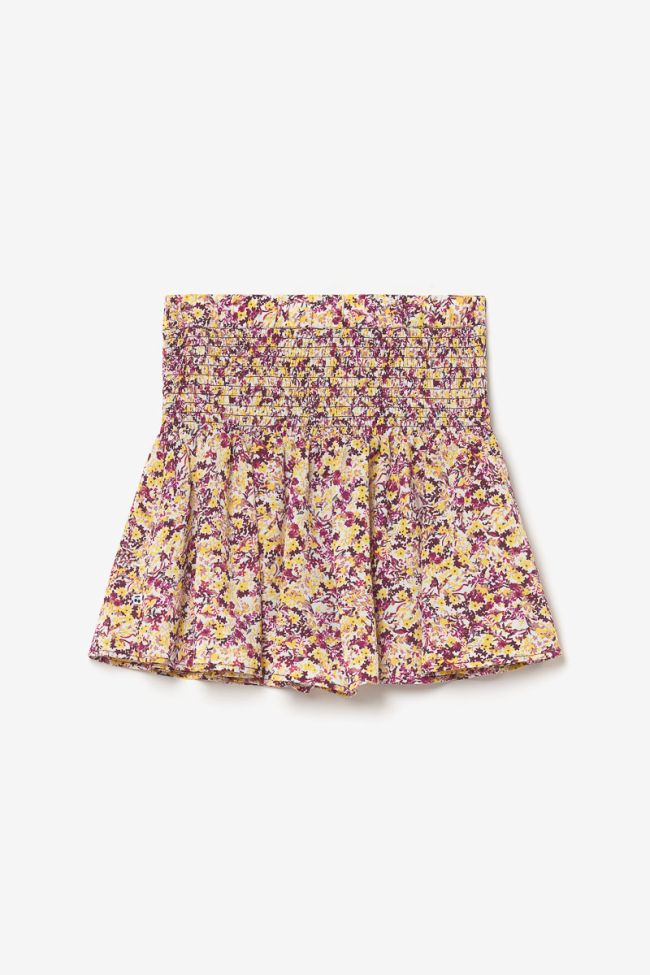 Shorts Xangi mit rosa und gelbem Blumenmuster