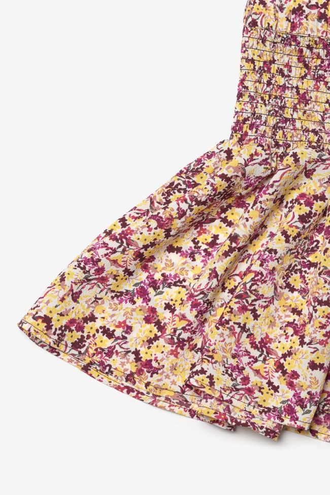 Shorts Xangi mit rosa und gelbem Blumenmuster