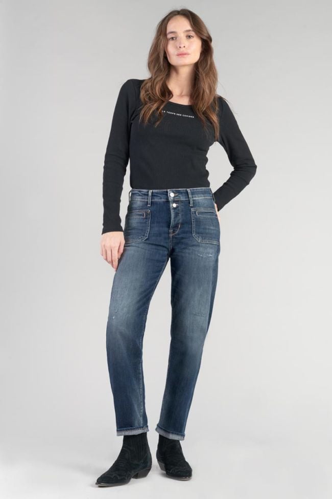 Fafa 400/18 mom high waist 7/8 jeans destroy blau Nr.3