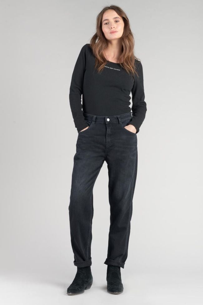 Basic 400/60 girlfriend high waist jeans blau-schwarz Nr.1