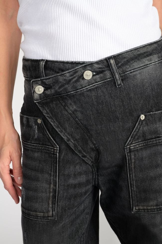 Cosy Pocket boyfit 7/8 jeans destroy schwarz Nr.1