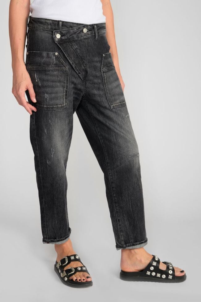 Cosy Pocket boyfit 7/8 jeans destroy schwarz Nr.1