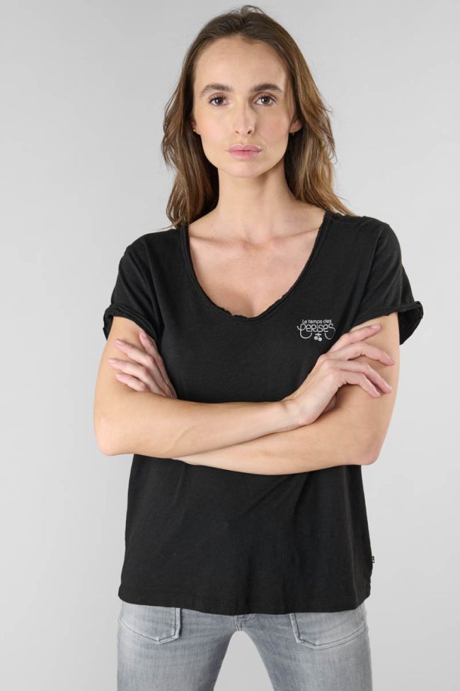 T-shirt Isabella in schwarz