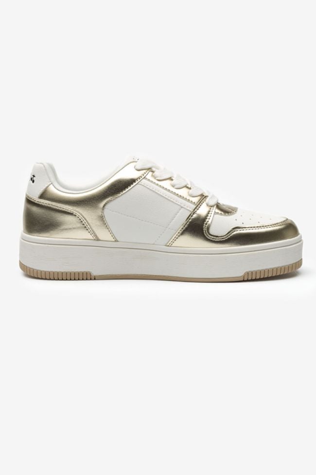 Weiße und goldene Marly Sneakers
