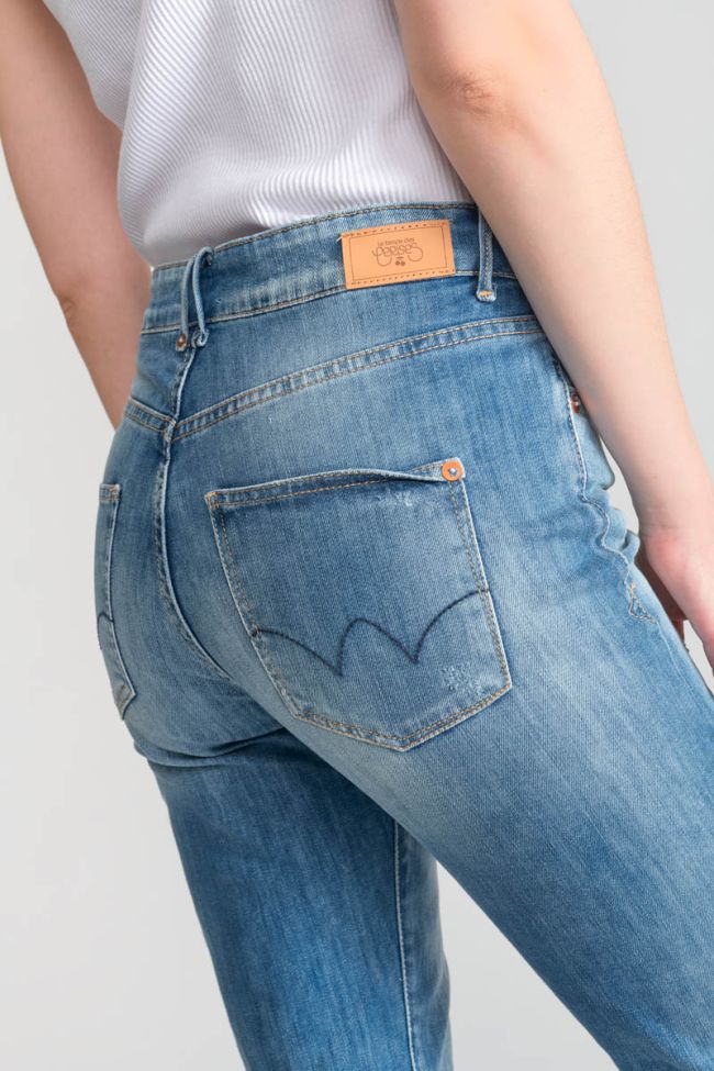 Basic 400/18 mom high waist 7/8 jeans destroy blau Nr.4