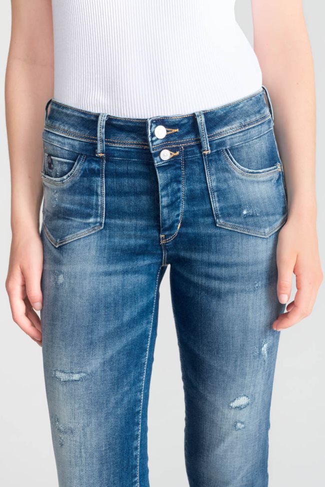 Lem pulp slim high waist 7/8 jeans destroy blau Nr.2