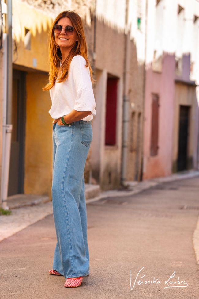 Jeans tencel wide leg Muriel by Véronika Loubry high waist blau Nr.4