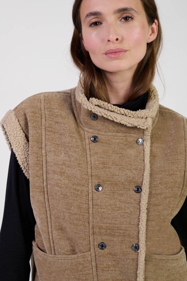 Ärmellose jacke Fuji in grau