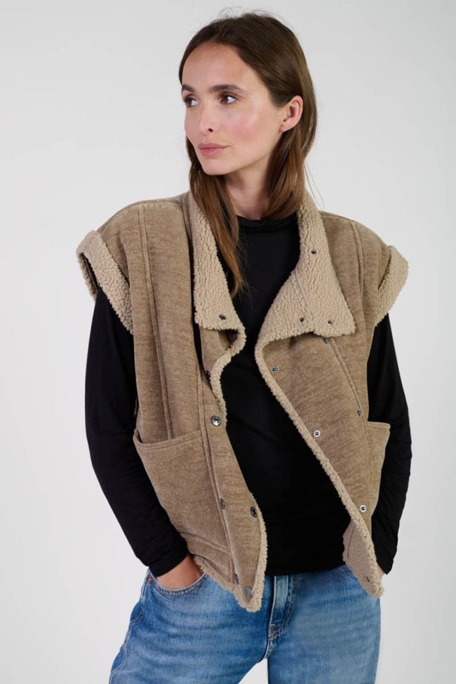 Ärmellose jacke Fuji in grau
