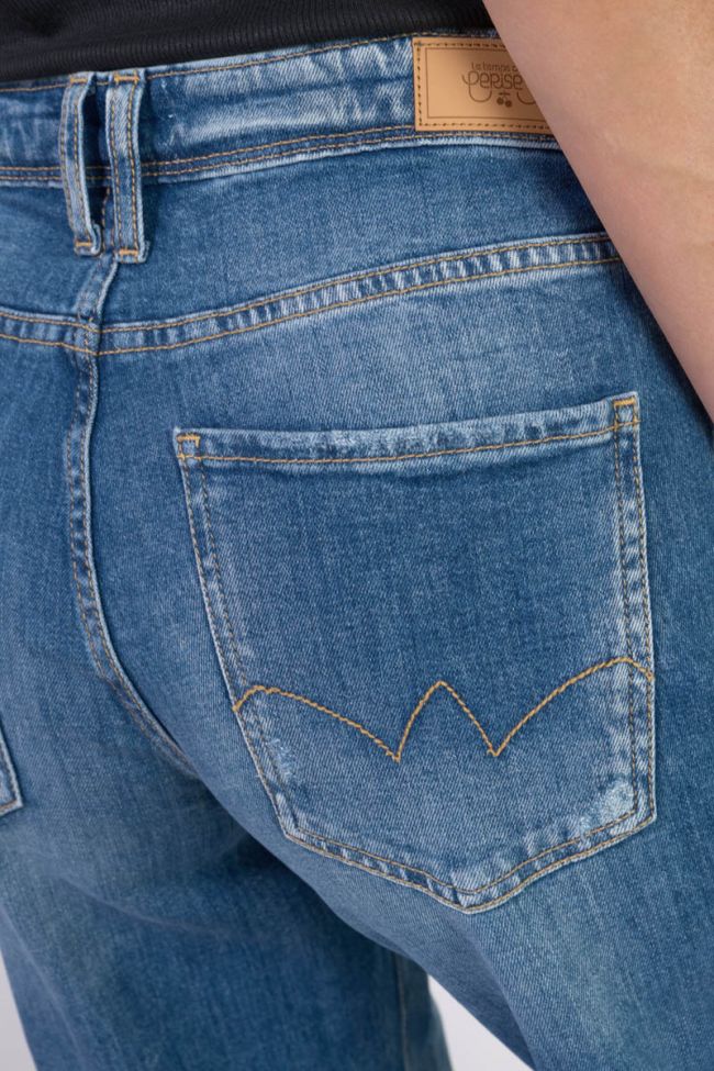 Jeans 400/28 regular loose Revers high waist destroy blau Nr.3