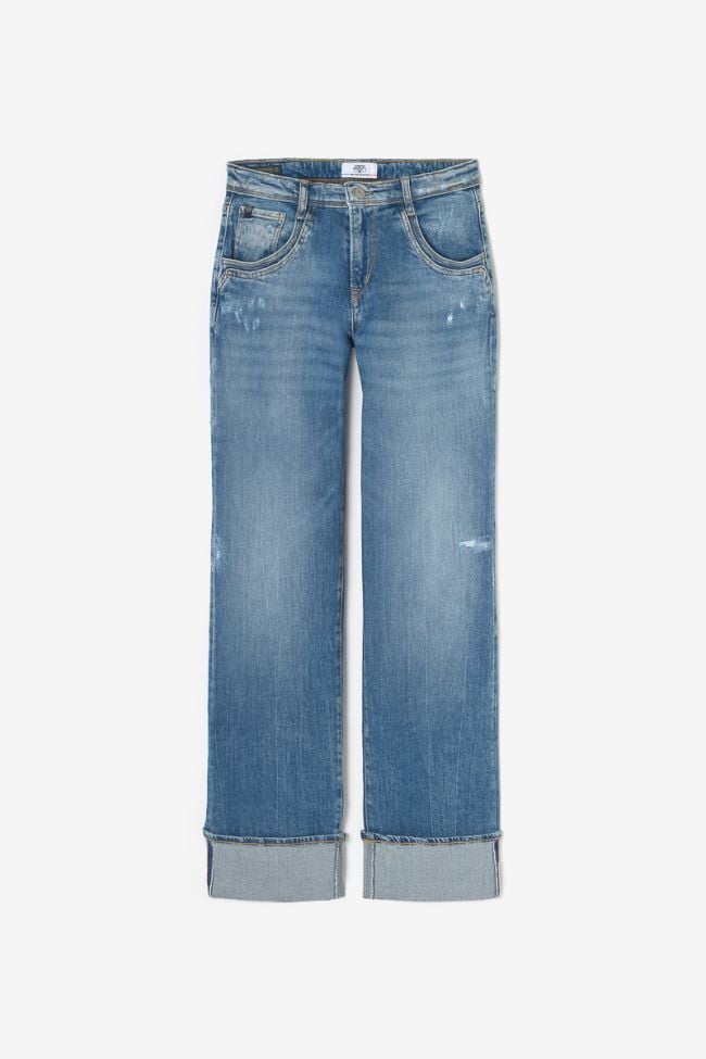 Jeans 400/28 regular loose Revers high waist destroy blau Nr.3