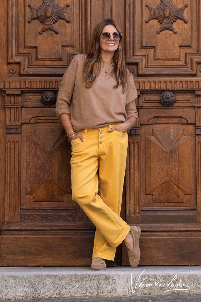 James 400/60 girlfriend by Véronika Loubry Jeans mit hoher Taille gelb