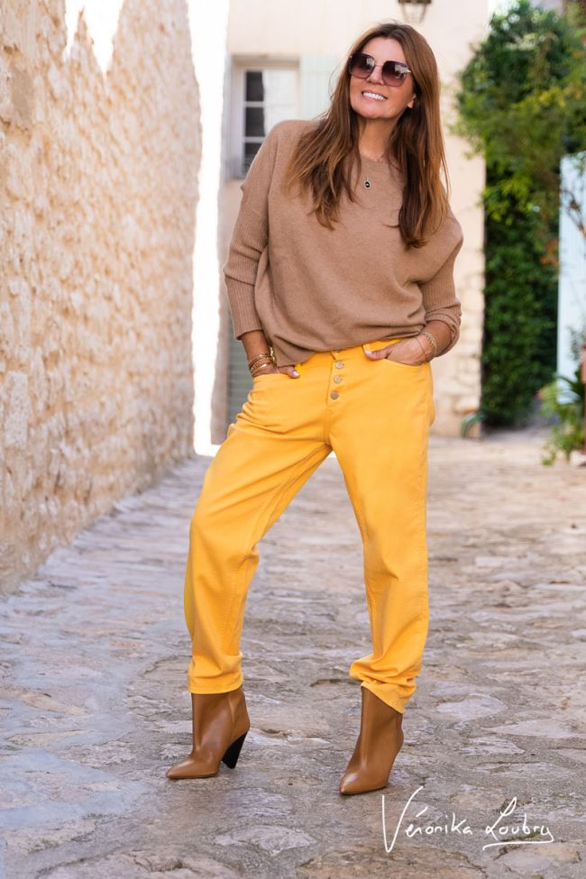 James 400/60 girlfriend by Véronika Loubry Jeans mit hoher Taille gelb