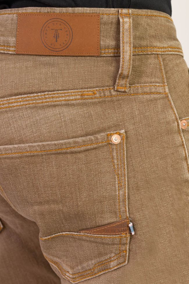 Jeans 700/11 slim Basic braun verwaschen