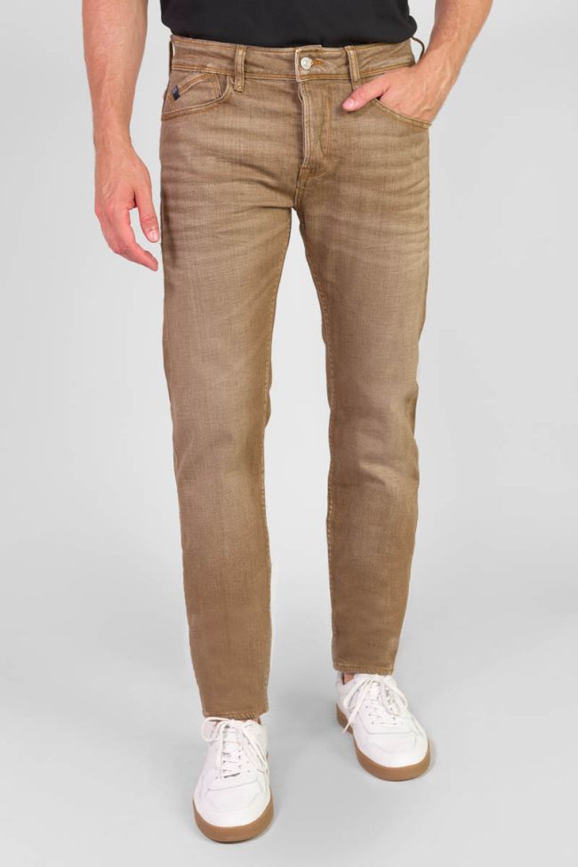 Jeans 700/11 slim Basic braun verwaschen