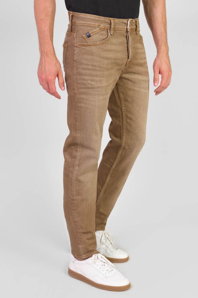 Jeans 700/11 slim Basic braun verwaschen