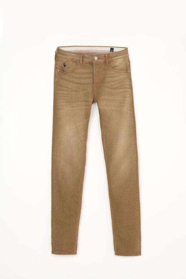 Jeans 700/11 slim Basic braun verwaschen