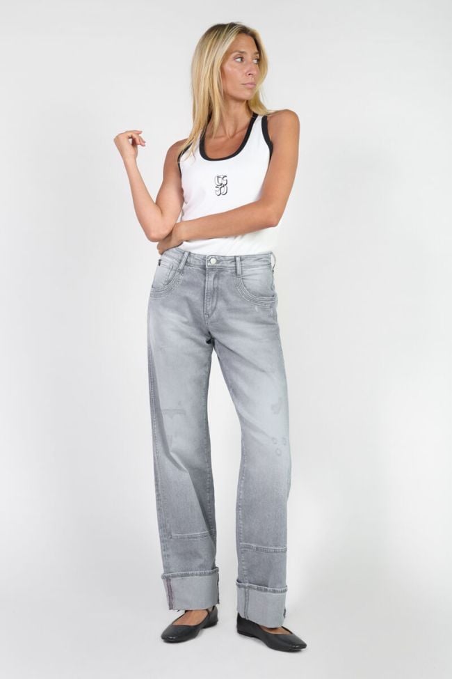 Jeans 400/28 regular loose Carlino High Waist destroy grau Nr. 3