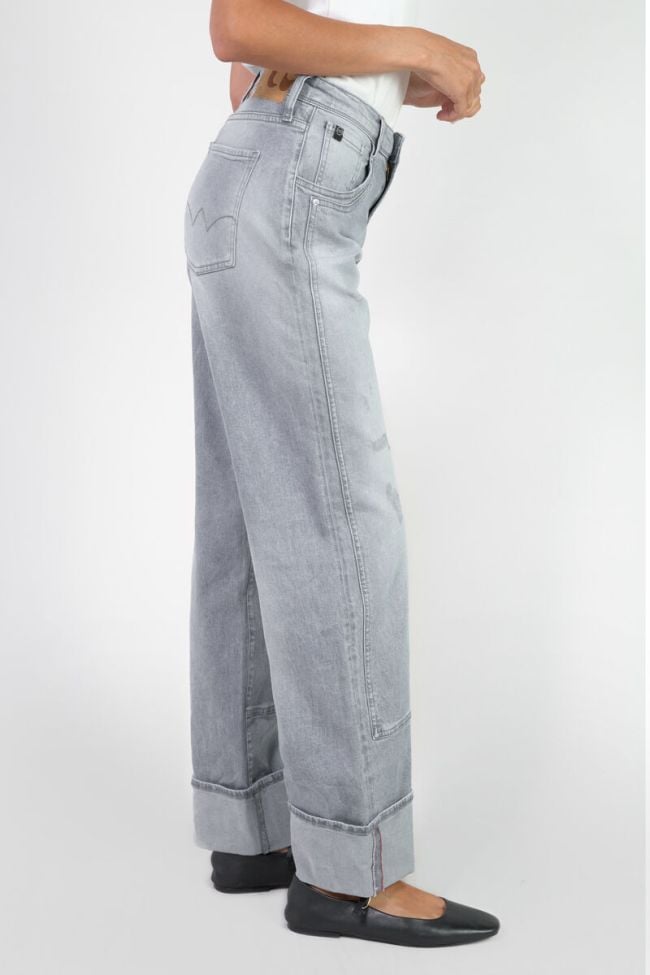 Jeans 400/28 regular loose Carlino High Waist destroy grau Nr. 3