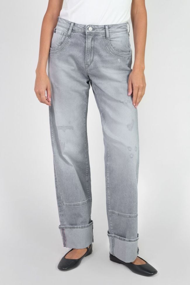Jeans 400/28 regular loose Carlino High Waist destroy grau Nr. 3