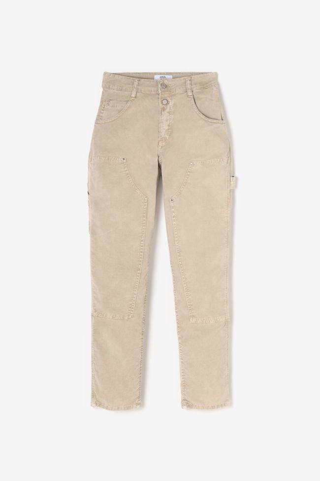 Jeans 400/60 girlfriend Work High Waist beige