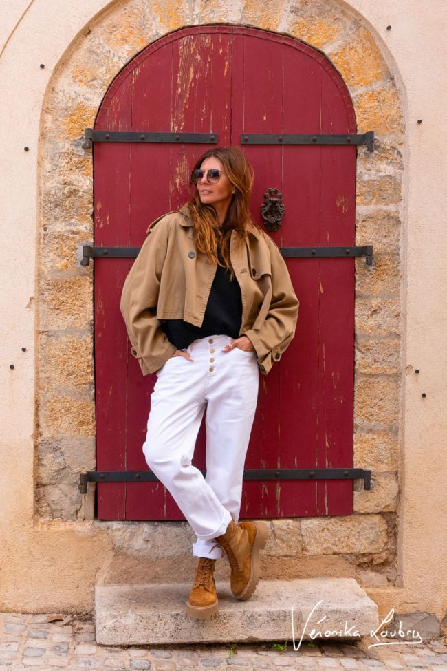 James 400/60 girlfriend by Véronika Loubry Jeans High Waist weiß