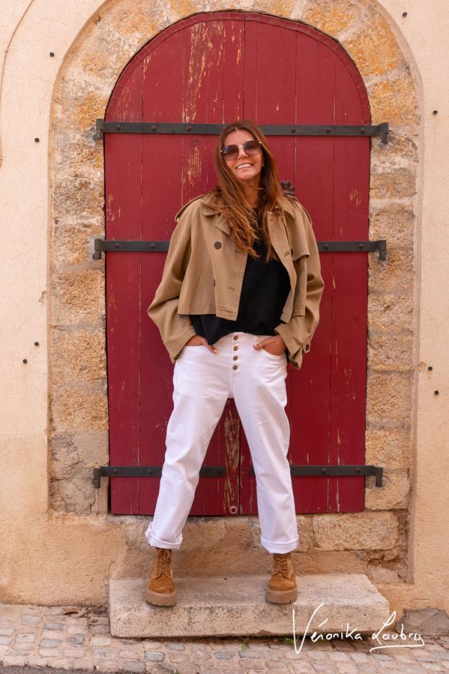 James 400/60 girlfriend by Véronika Loubry Jeans High Waist weiß