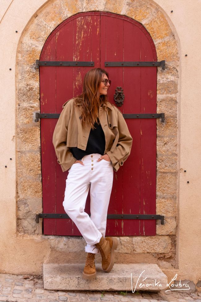 James 400/60 girlfriend by Véronika Loubry Jeans High Waist weiß